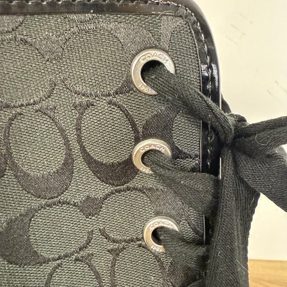 Coach Womens Black Logo To the Knee Tristee Rain Boot Size 7 - Picture 7 of 16